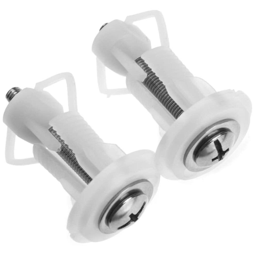 2Pcs Top Fix Toilet Cover Screws Well Nut Pan Fixing Wc Blind Hole Fitting Kit For Universal Toilet Hinges 4712005600661