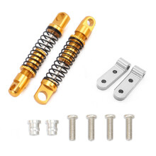 for WPL D12 RC Car Metal Rear  Damper with Mount Fixed  Upgrades Parts Accessories,3