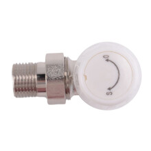 Thermostatic Radiator Valve 2Pcs 15mm x 1/2Inch Thermostatic Angle TRV Thermostatic Radiator Valve for Home Office