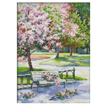 Kreuz Stich Gestempelt Kits 14CT Bedruckte Stickerei Stoff Nadel Spitzen Kits Einfache Muster für AnfäNger 10,63 X 12,99 Zoll