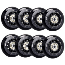 8 Pack Inline Skate Wheels, Indoor/Outdoor Roller Skate Wheels, Replacement Wheels with Bearing 64mm