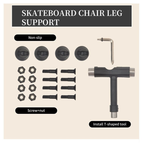 Solid Skateboard Stool Bracket Skateboard Chair Leg Bracket Iron Shoe Changing Stool Foot Accessories General