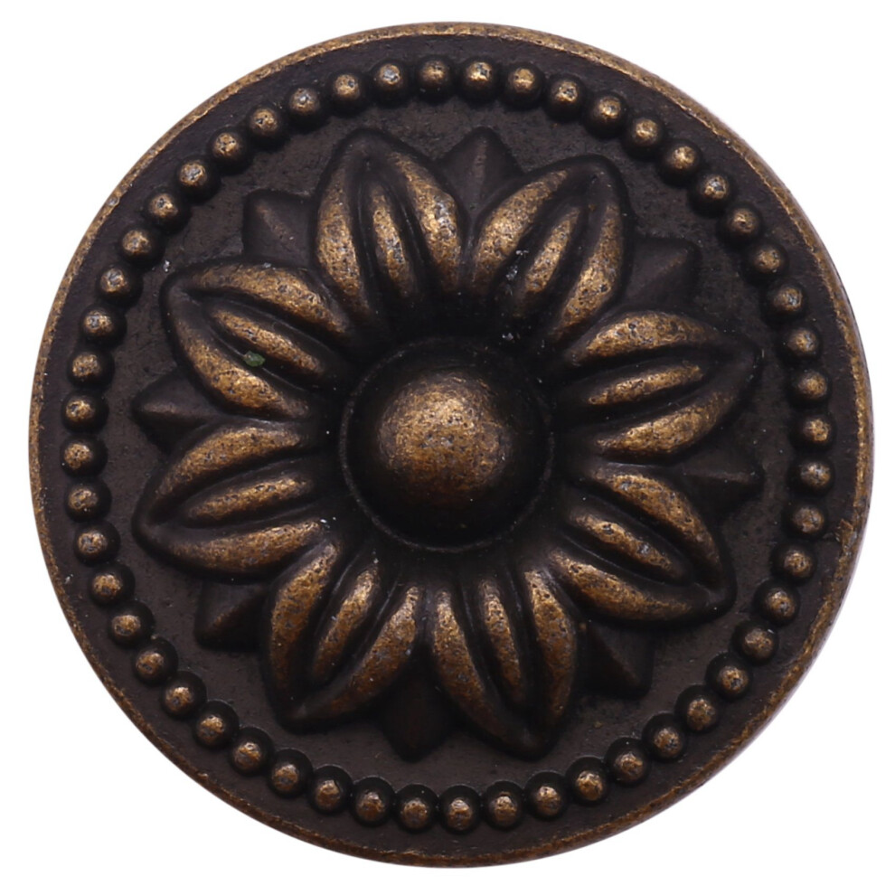 10Pcs,Vintage Antique Vintage Handle With Patterned Round Knobs, Used For Furniture, Kitchen Doors And Cupboards 4712693144140