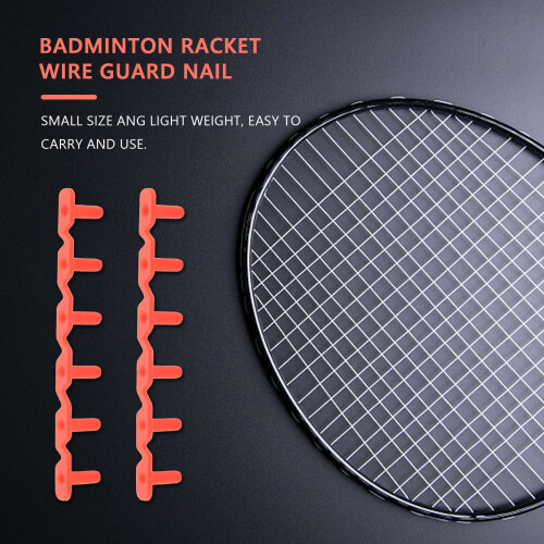 Badminton Racket Racquet Stringing Grommets Eyelets Replacement Accessories Guard Tube 6 Nails Type Red 2