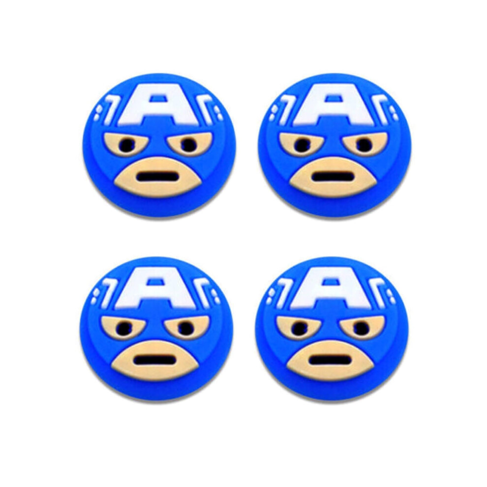 Silicone Joystick Caps Thumb Grips For Nintendo Switch, Switch Lite & Captain America, Pack Of 4 9771547184270