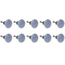 10PCS Ceramic Cabinet Knobs Vintage Drawers Handles for Kitchen Cupboard Drawer Bookcase Furniture Door (with Screws)