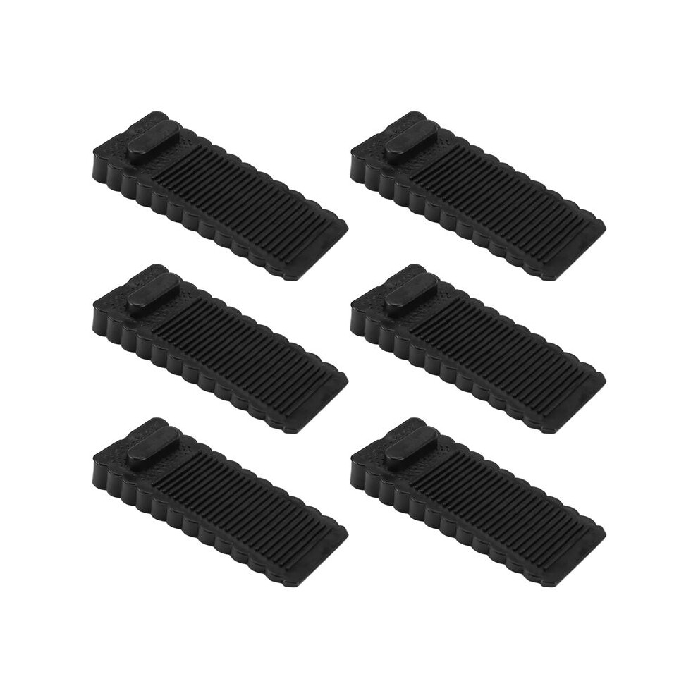 6 Pack Rubber Wedge - Sturdy And Stackable Door Stoppers - Slip-Resistant Rubber Door Stop Works All 4712138321983