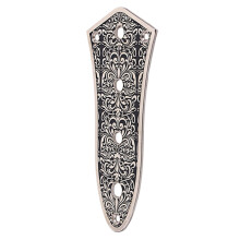 Guitar Control Plate Carved Zinc Alloy 4 Holes Volume Control Plate Replacement Part for JB Jazz Bass Guitar