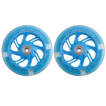 1 Paar 120Mm Kinderroller LED-Lichter Blinkräder mit Lagern Vorne/Hinten LED Blinker RollerräDer,Blau
