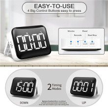 Digital Kitchen Timer - Magnetic Countdown Count Timer with Large LED Display Loud Volume for Cooking and for Kids