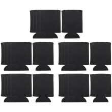 Bulk Can Coolers (25-Pack) Blank Foam Sleeves Plain Soft GeïSoleerde Blanks voor Frisdrank, Bier, Waterflessen (Zwart)