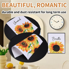 6 Pieces Sunflower Bathroom Decor Relax Soak Unwind Wall Painting Art Women Girls College Living Room Bathroom Nursery