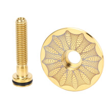 Capuchon supérieur du jeu de direction 28.6mm Alliage de titane doré VTT/Route