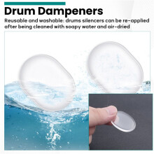 48 Stück Trommel Dämpfer Gel Pads Silikon Trommel Silencer Soft Trommel Dämpfer Trommel Mute Pads Dämpfungs Gel Pad (Transparent)