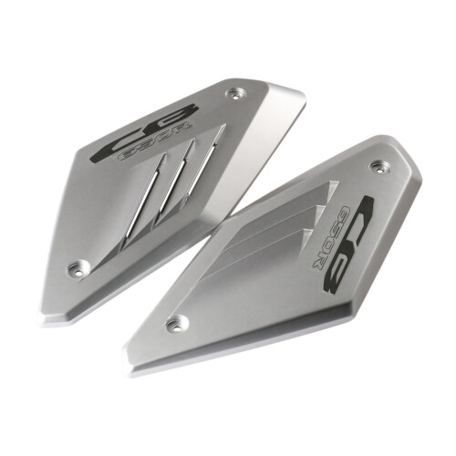 Gloss Silver Motorcycle Frame Side Panel Guard Cover Shell Intake Pipe Protector for  CB650R 2019 2020 2021