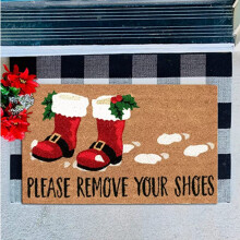 Fuß Matte Drinnen Eingang Weihnachten Fuß Matten Stiefel Willkommen Haus Teppich Haus TüR Matte Dekorationen Weihnachten Bad Teppich