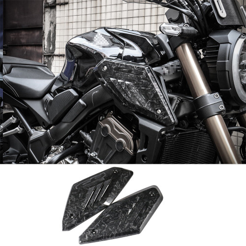 Bamboo Charcoal Motorcycle Frame Side Panel Guard Cover Shell Intake Pipe Protector for  CB650R 2019 2020 2021 1