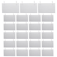 80Pcs Plastic Basket Label Holders Price Tag Ticket Hanger Clips with Button Design Lock Closure for Market Grocery
