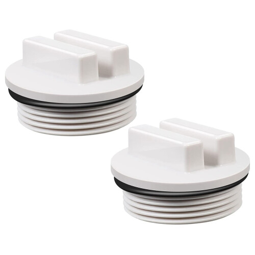 1.5 Inch Pool Plug Threaded Pool Return  Plug Winter Expansion Plug with Ring for Swimming Pool Accessories,2Pcs