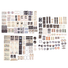 Vintage Scrapbook Supplies Pack (200 Pcs) for Art Journaling Junk Journal Planners DIY Paper Stickers (A)