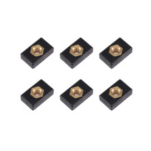 6Pcs M6 Copper Sliding Nut Side Mount Slide Track Rail Fishing Rod Pole Holder Mounting Base for Kayak Boat Canoe