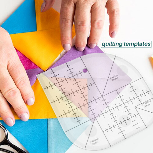 Curved Corner Cutter Quilt Ruler, Sewing Patchwork Ruler Sewing Template Patchwork Tool,DIY Sewing Supplies 2