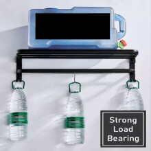 Aluminum Towel Bar Wall Mounted Rack Bathroom Towel Rack Towel Holder Towel Hanger Bathroom Accessories Bathroom Shelf