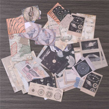 Vintage Scrapbook Supplies Pack (200 Sztuk) do DziennikóW Artystycznych Junk Journal Planners DIY Paper Stickers (A)