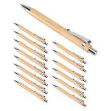 15 Pieces Bamboo Retractable Ballpoint Pen Black Ink 1 mm Office Products Pens Bamboo Ballpoint Pen Wood Ballpoint Pens