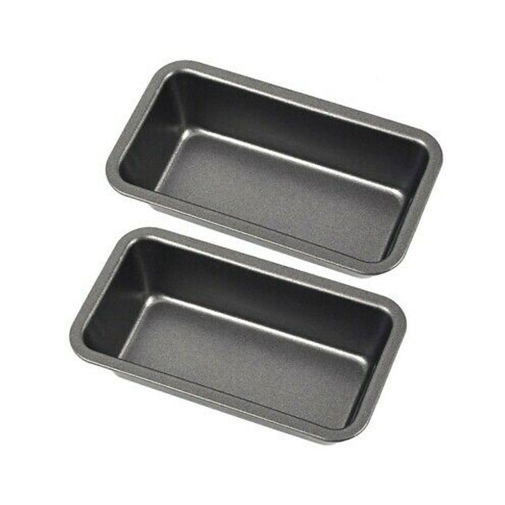 2Pcs Bread Pans for Baking Nonstick Carbon Steel Loaf Pan Tray Toast Mold Cake Loaf Pastry Toast Box Baking Pan Bakeware