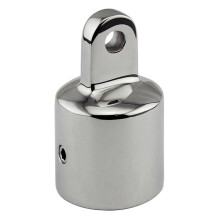 Single Screw 316 Stainless Steel 25mm Eye End Cap Bimini Top Hardware Marine Boat Yacht External Eye End Canopy Tube End