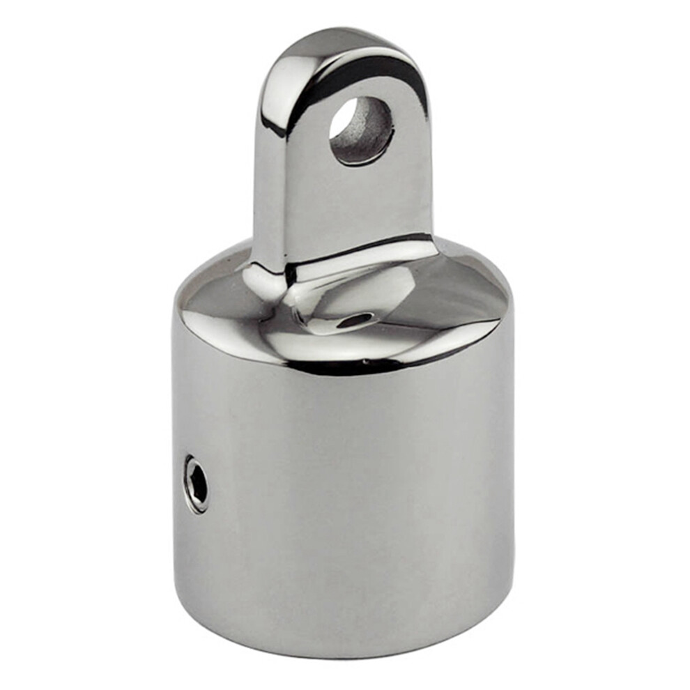 Single Screw 316 Stainless Steel 25mm Eye End Cap Bimini Top Hardware Marine Boat Yacht External Eye End Canopy Tube End
