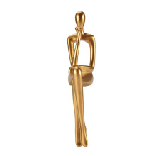 Thinker Statue Abstract Figure Sculpture Small Ornaments Resin Statue Home Gold Abstract Statue Office Decor C