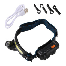 Light Lamp LED Rechargeable,1000Lumen Light Flashligh with Motion Sensor,with 4 Helmet Clip for Camping,Hiking