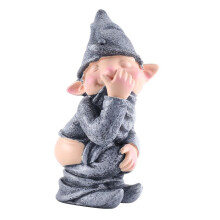 Naughty Gnome Pooping Miniature Statue Pooping Simulating Figurine Mold Funny Resin Dwarf Funny Lifelike Wacky Gift