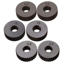 Kit de Ferramentas de Serrilha de Roda Dupla 7 PeçAs 0,5 Mm 1 Mm 2 Mm Conjunto de Serrilha de Passo Linear Conjunto de Ferramentas de Serrilha de