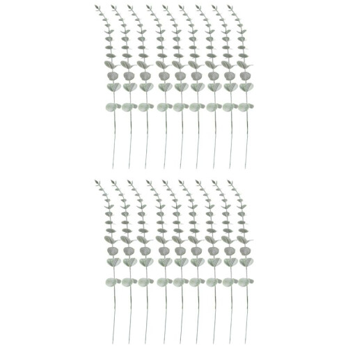 18 Pieces of Eucalyptus Stems Artificial Eucalyptus Leaf Stems True Gray Green Touch Leaf Branches