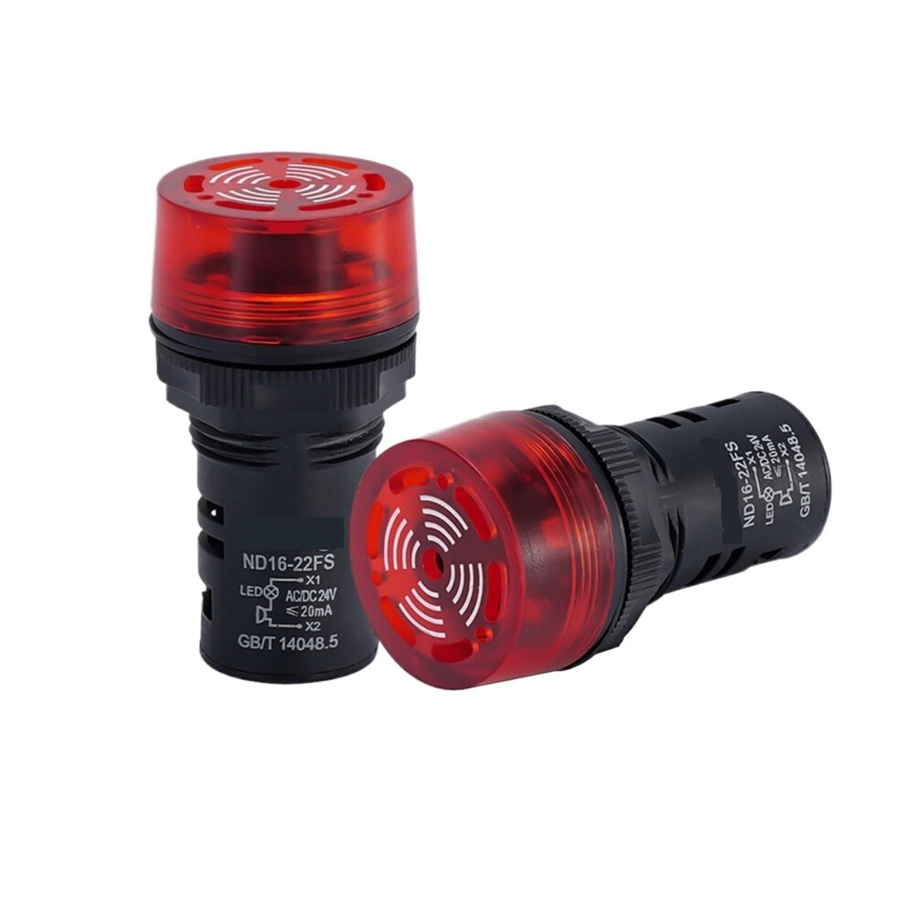 Alarm Buzzer With Bright Flash Alert, Loud Warning Siren, Dual Voltage 220V 24V, Nd1622fs 9169991205434