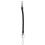 Lobster Clasp Black Spring Stretchy Coil Cord Strap Keychain Key Chain Rope 1