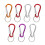 7 Pcs 5# Screw Lock  Multicolor Aluminum Carabiner Hook w Keyring 10