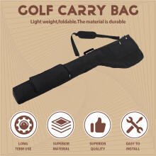 New Club Carrier Bag Carry Driving Range Travel Bag Water Resistant Foldable Bag Carry Bag,Black
