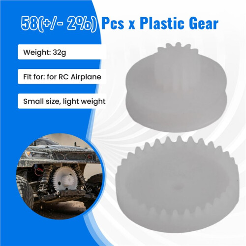 Different Styles White Plastic Gear Set 58 Pcs for RC Toys 1