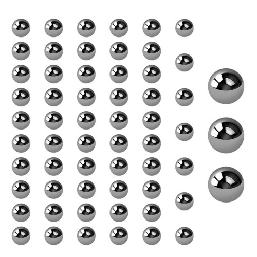 60 Pcs 4mm Dia Bicycle Steel Bearing  Replacement