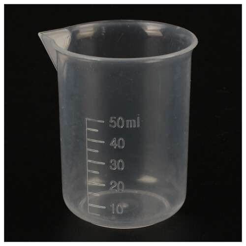 2 pcs 50 ml laboratory plastic water liquid measuring cup Transparent 2