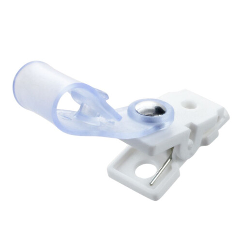 20 Pcs Plastic ID Card Name Tag Holder Badge Strap Clip White Clear 1