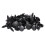 5mm x 5mm Hole Dia Black Plastic Rivets Fastener Push Clips 48 Pcs 1