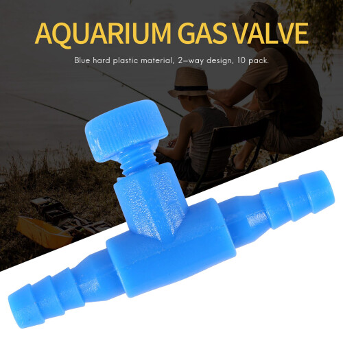 10 Pieces Plastic Aquarium Fish Tank 2 Way Air Pump Control Valves, 1