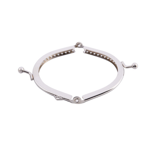 5 Metal Frames Snap Clasp Arch Pattern Coin Style Purse Silver 2