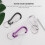 7 Pcs 5# Screw Lock  Multicolor Aluminum Carabiner Hook w Keyring 3