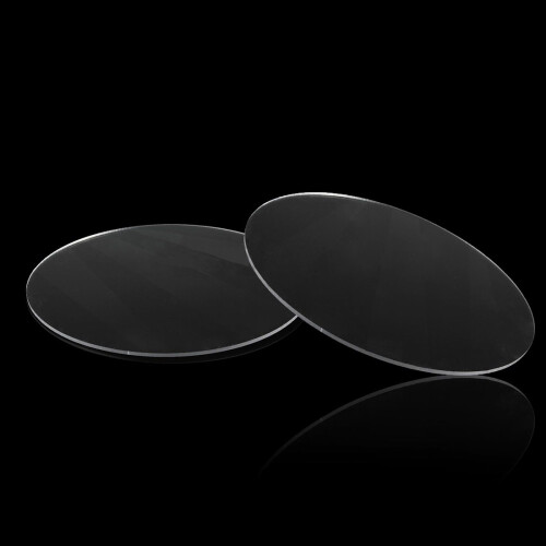 Transparent 3mm thick Mirror Acrylic round Disc Diámetro:60mm 2